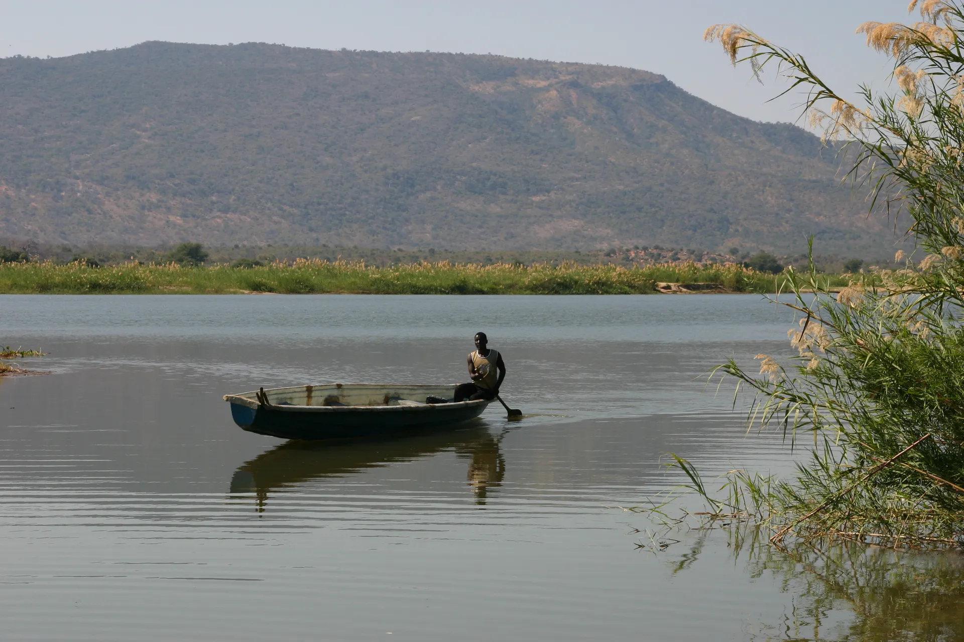 Bij de samenvloeiing van de Luangwa en de Zambezi