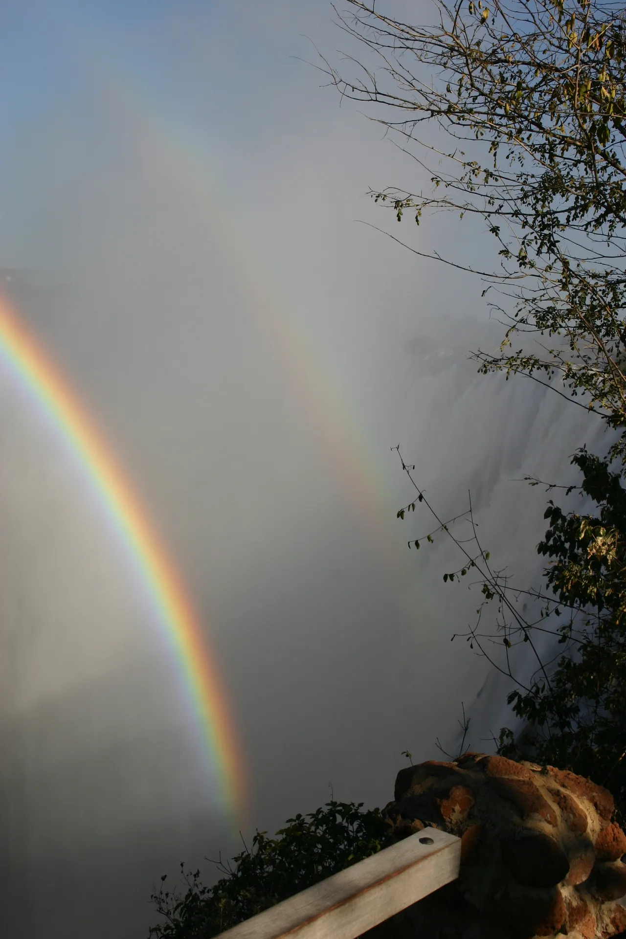 Regenbogen in de waternevels bij de Victoria watervallen