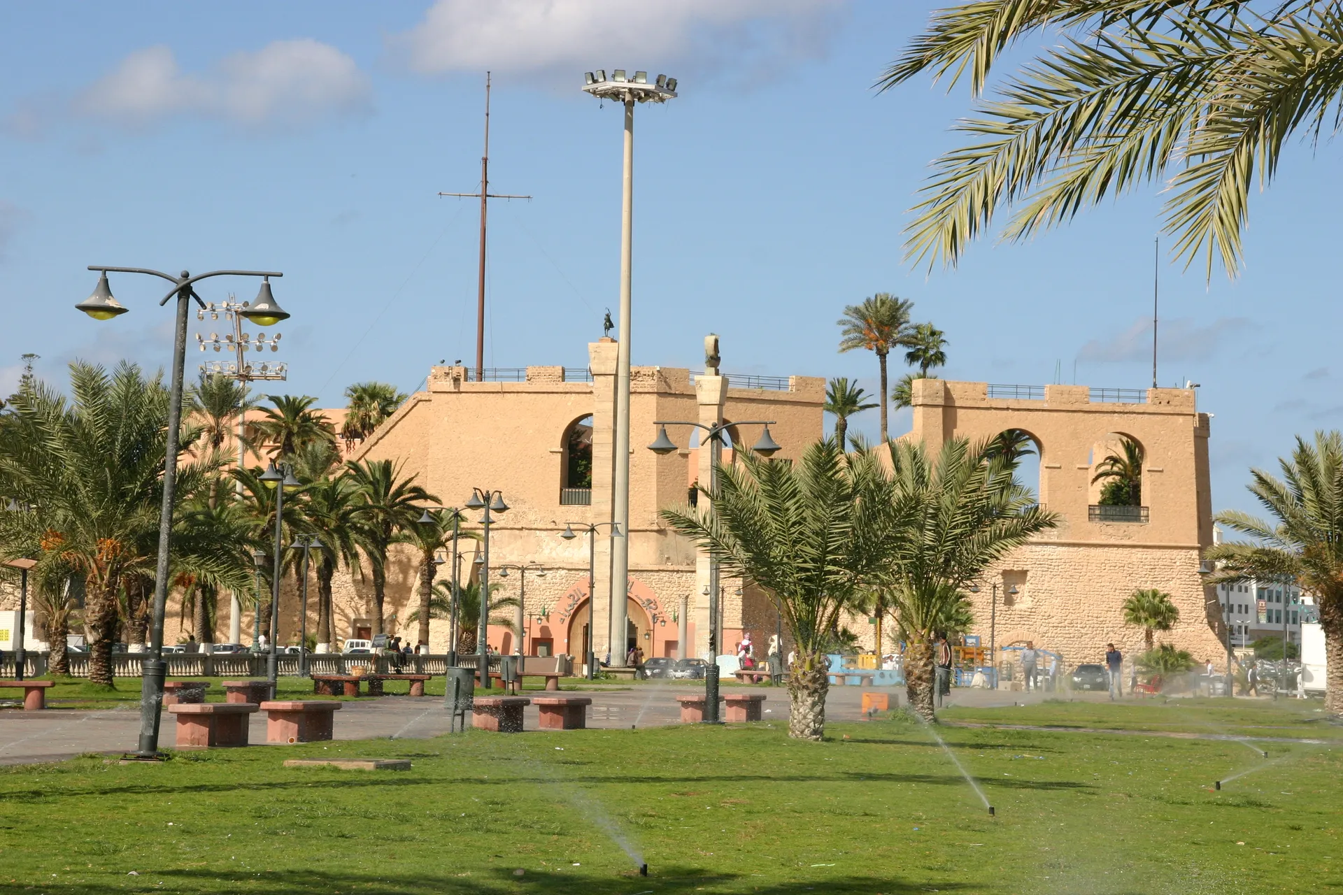 Groene Plein, met het kasteel waarin het Nationaal Museum is gehuisvest [Tripoli]