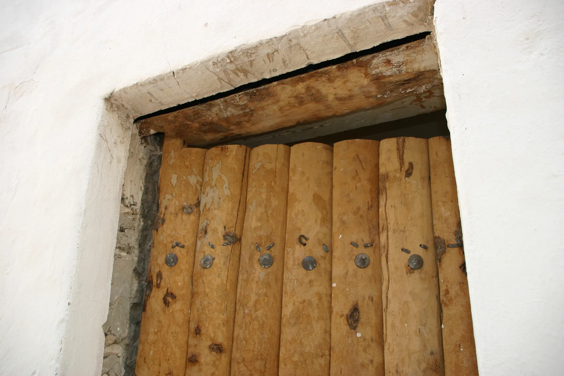 Deur gemaakt van palmhout [Ghadames, medina]