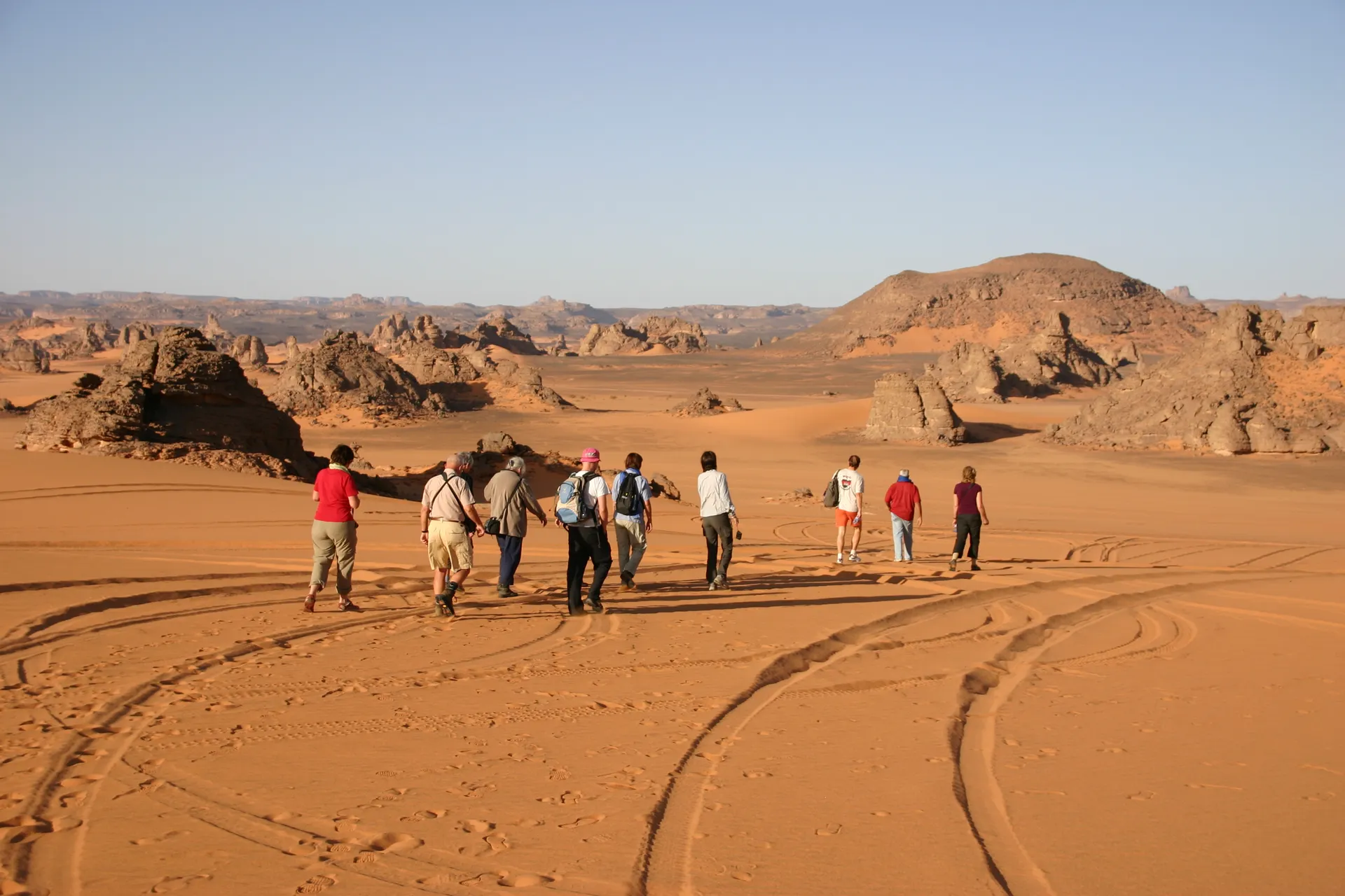 Ochtendwandeling in het mooiste gedeelte van de Akakus