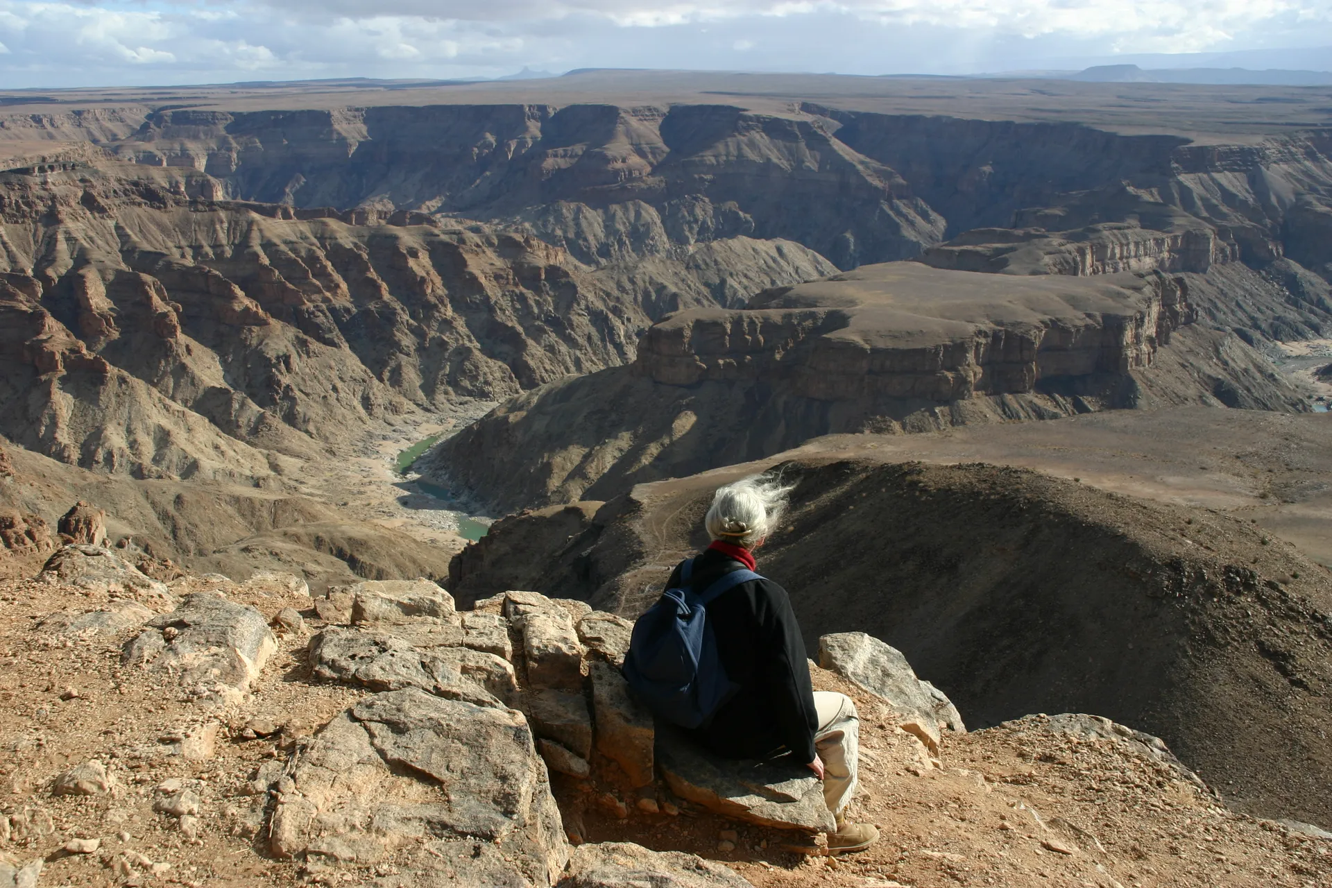 De Fish River canyon, met de Fish River in de diepte