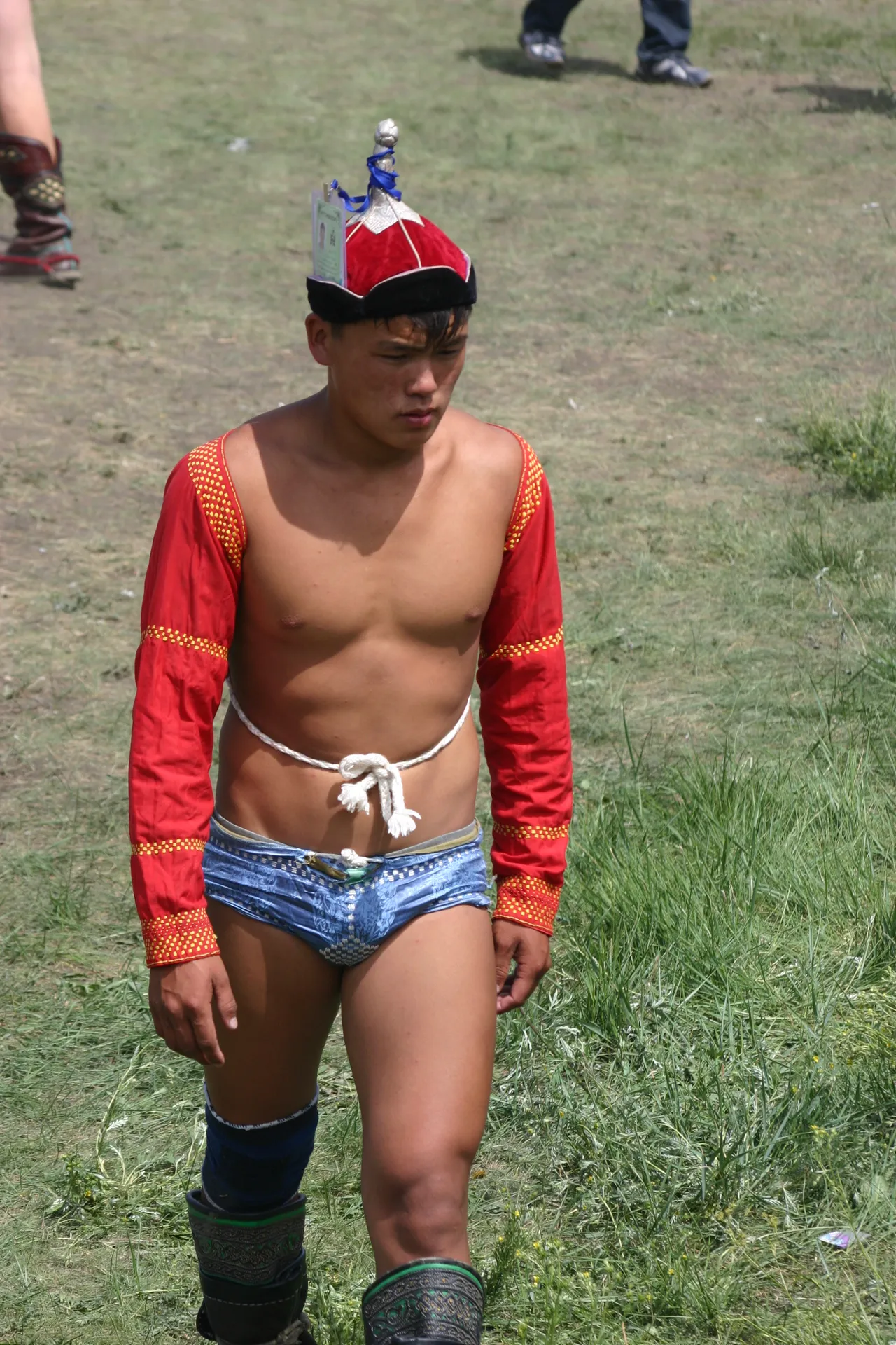 Jonge worstelaar [Naadam festival, Ulaanbaatar]