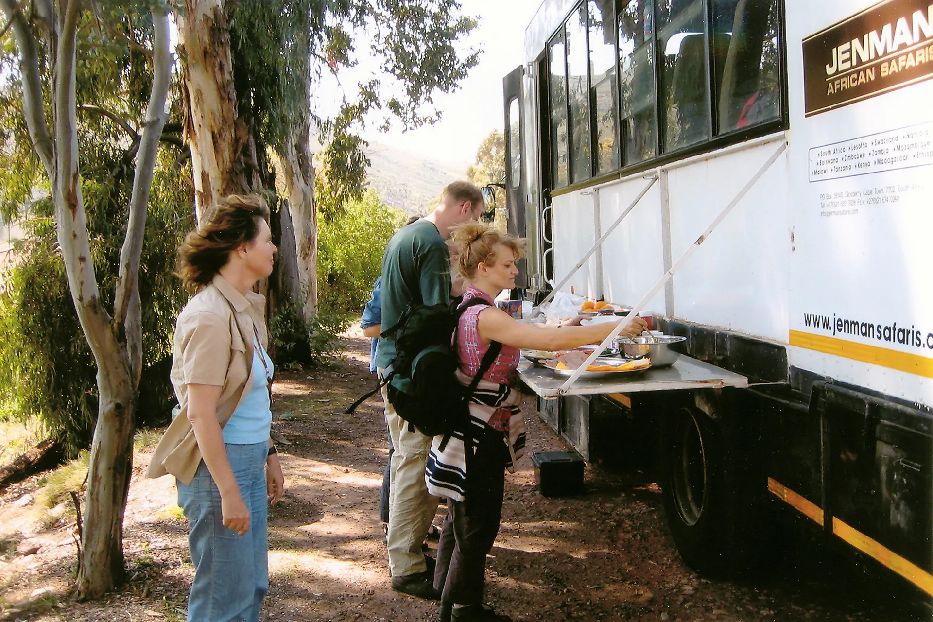 De eerste lunch onderweg, tussen Kaapstad en Cederbergen