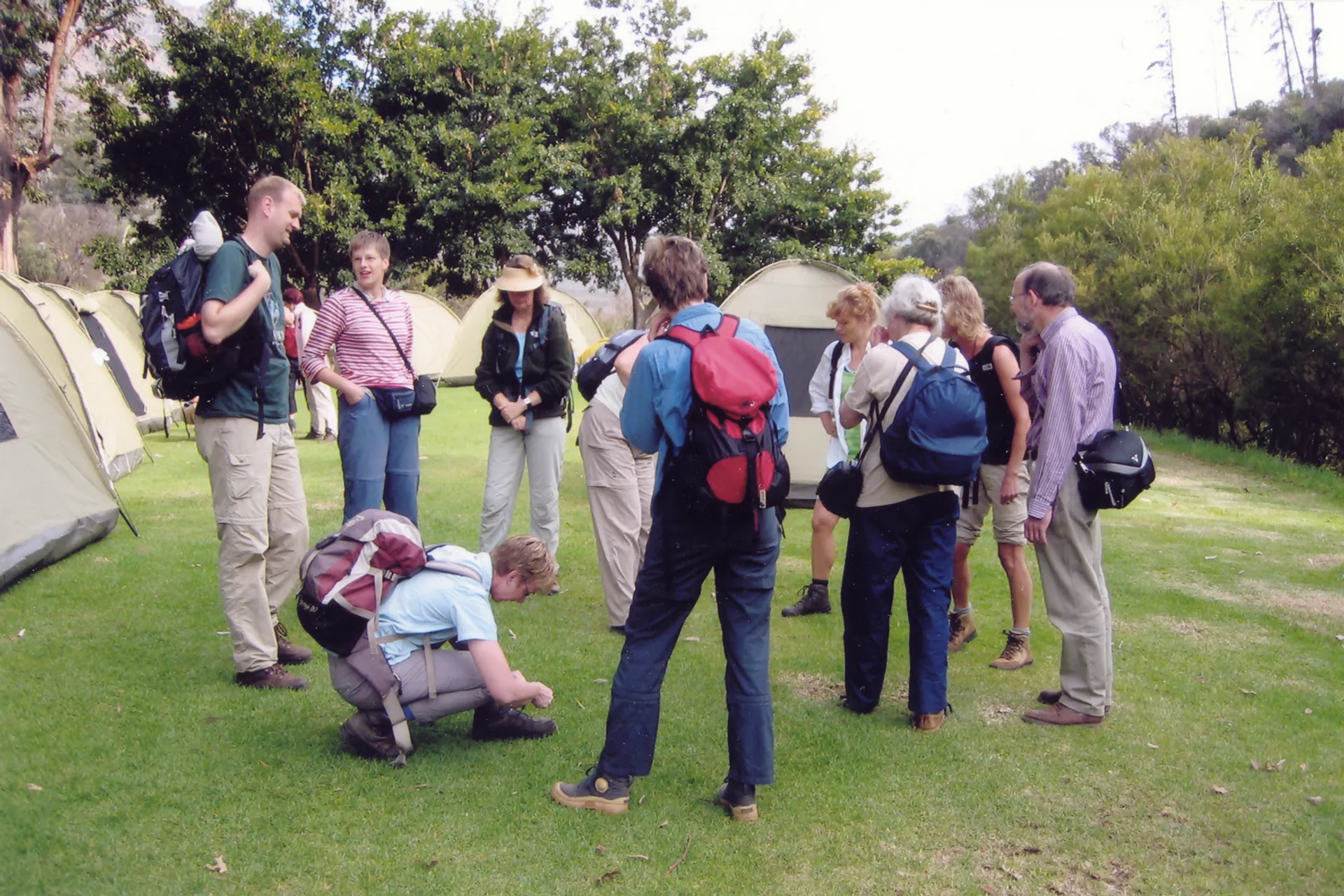 Verzamelen voor de wandeling naar de waterval [Cederbergen]